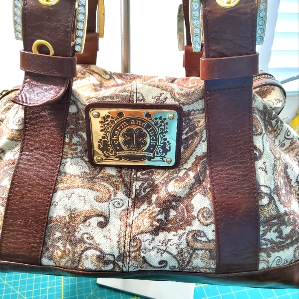 Charm & Luck purse Brown Paisley